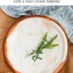 Pin image for Sour Cream Cheesecake with labeled title.
