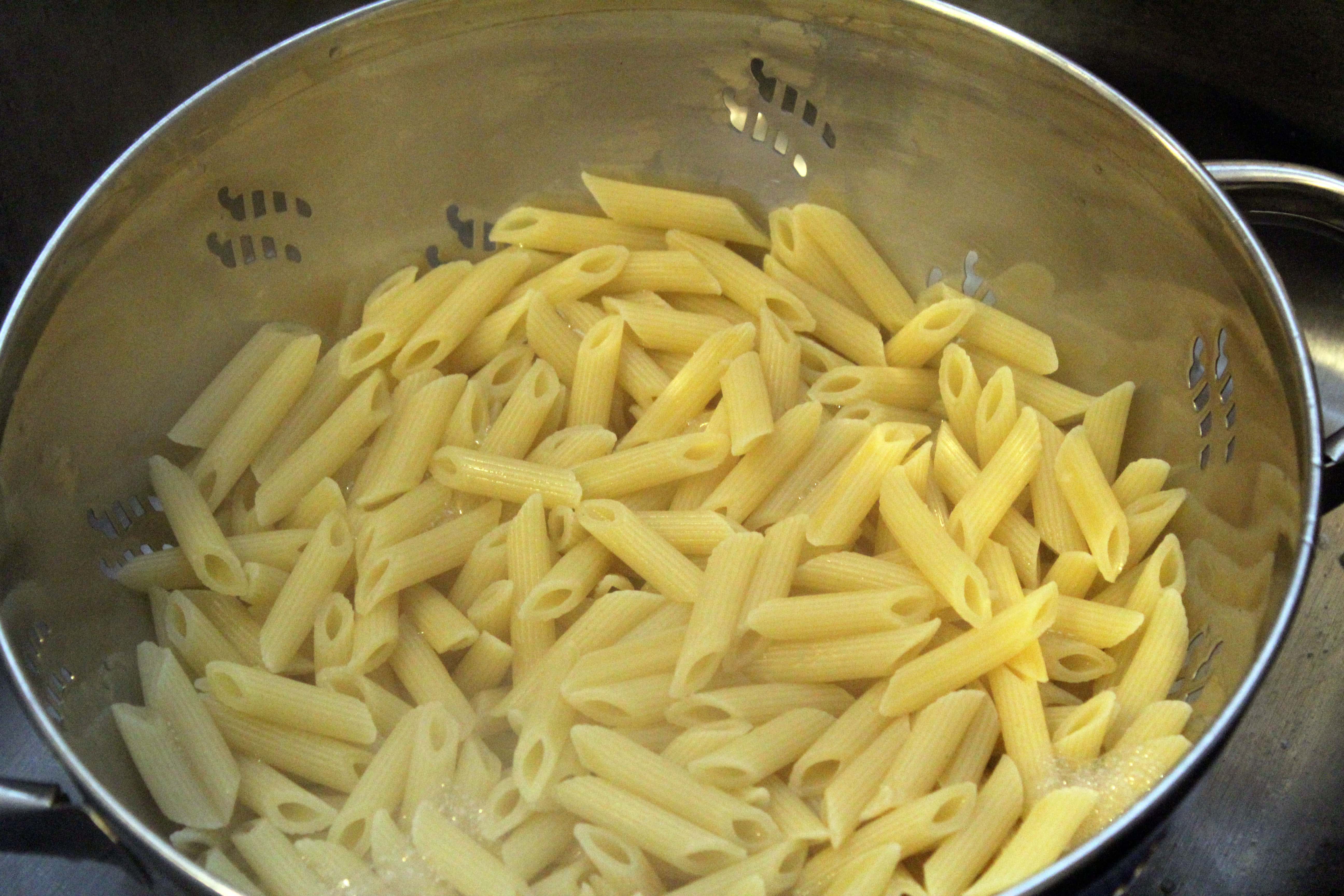 Drain pasta