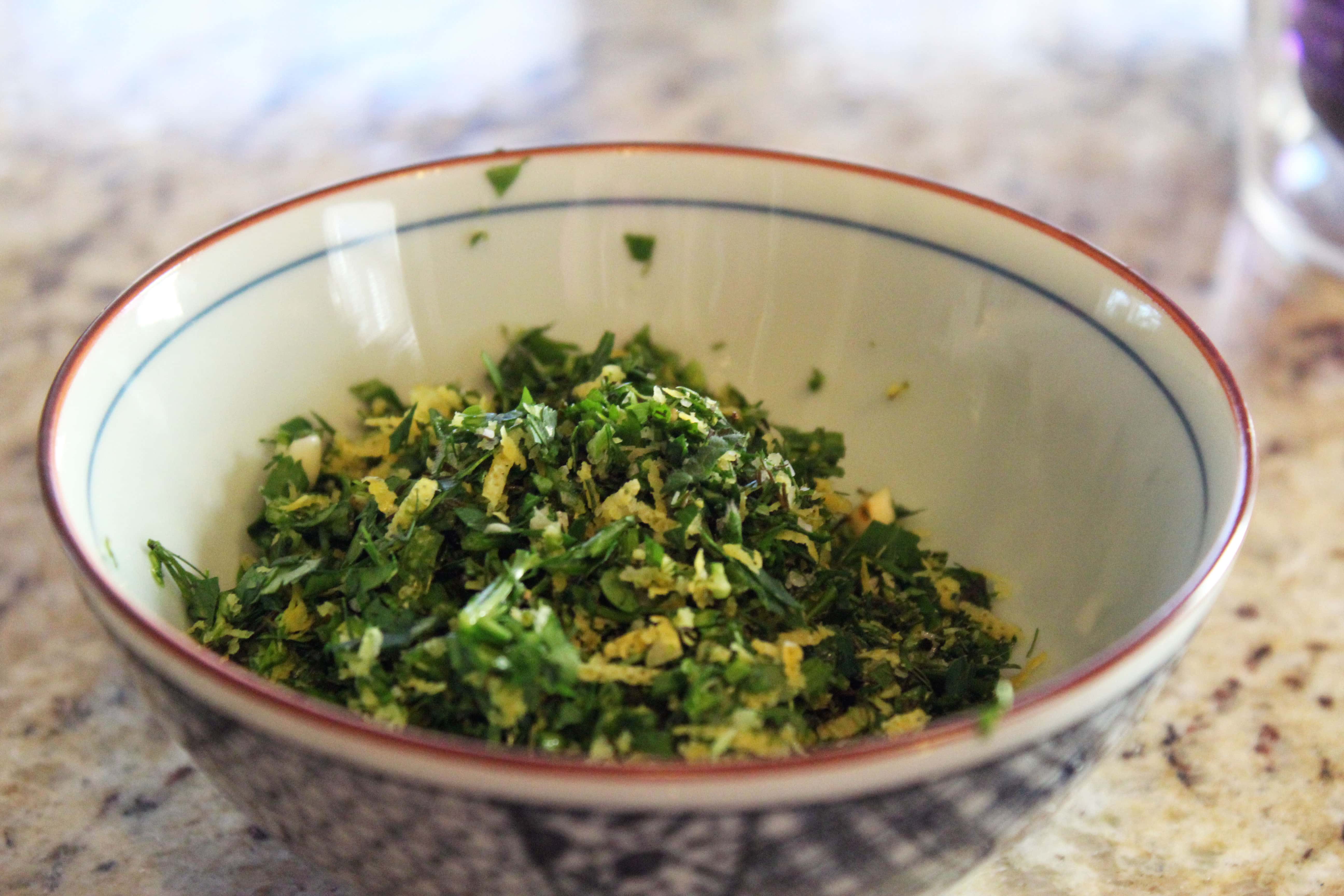 gremolata ready for topping