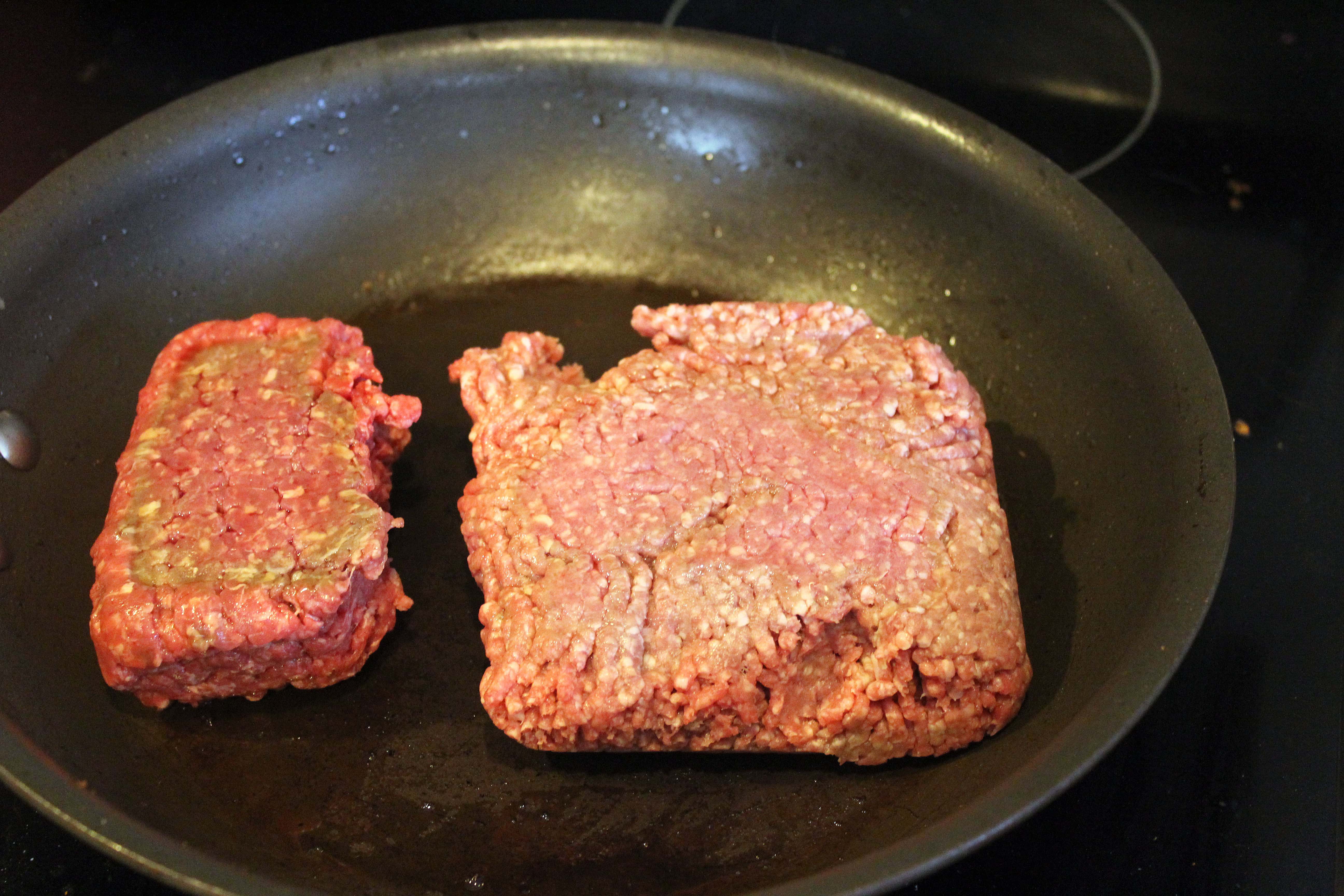 Start meat in hot pan