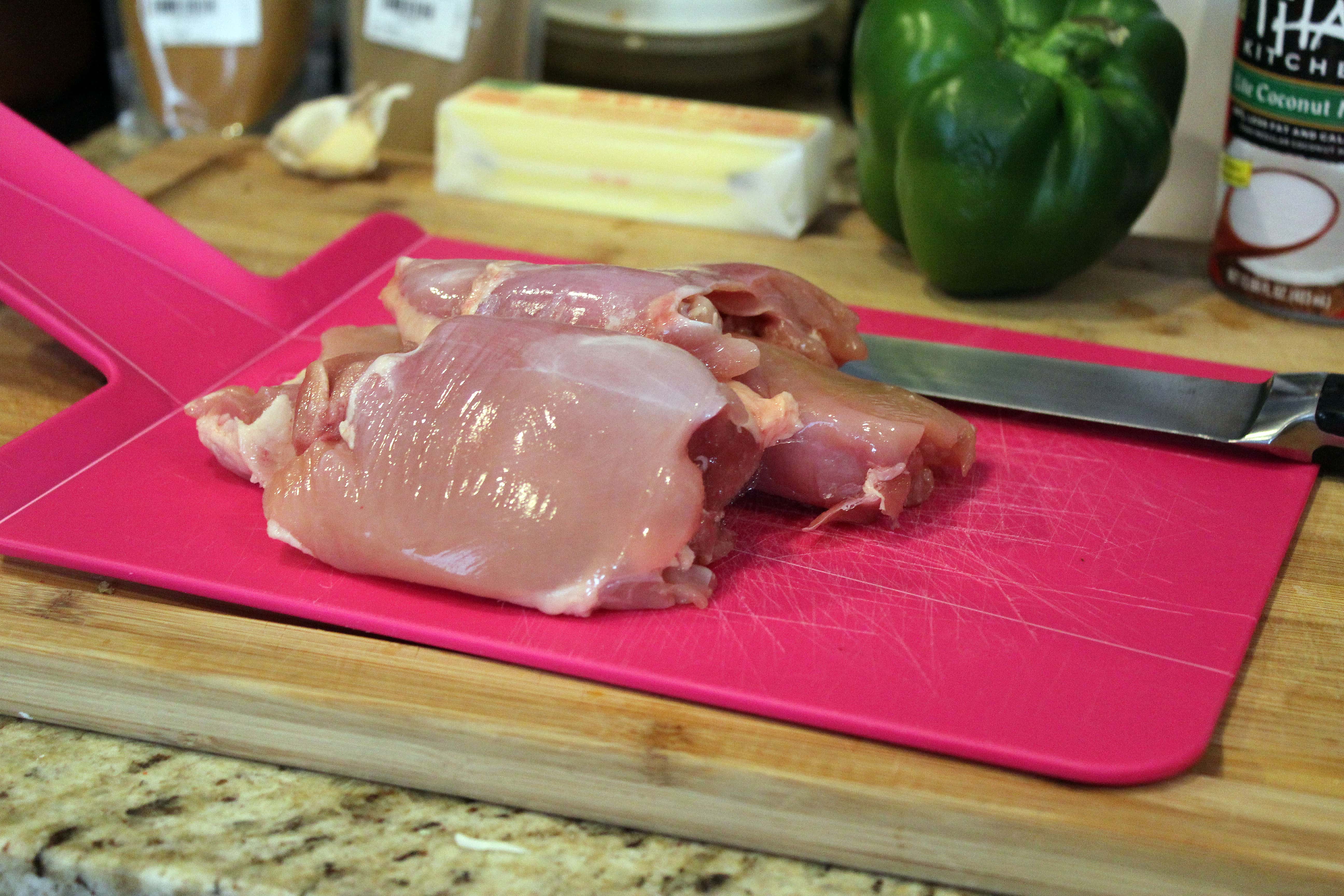 Chicken ready to cut