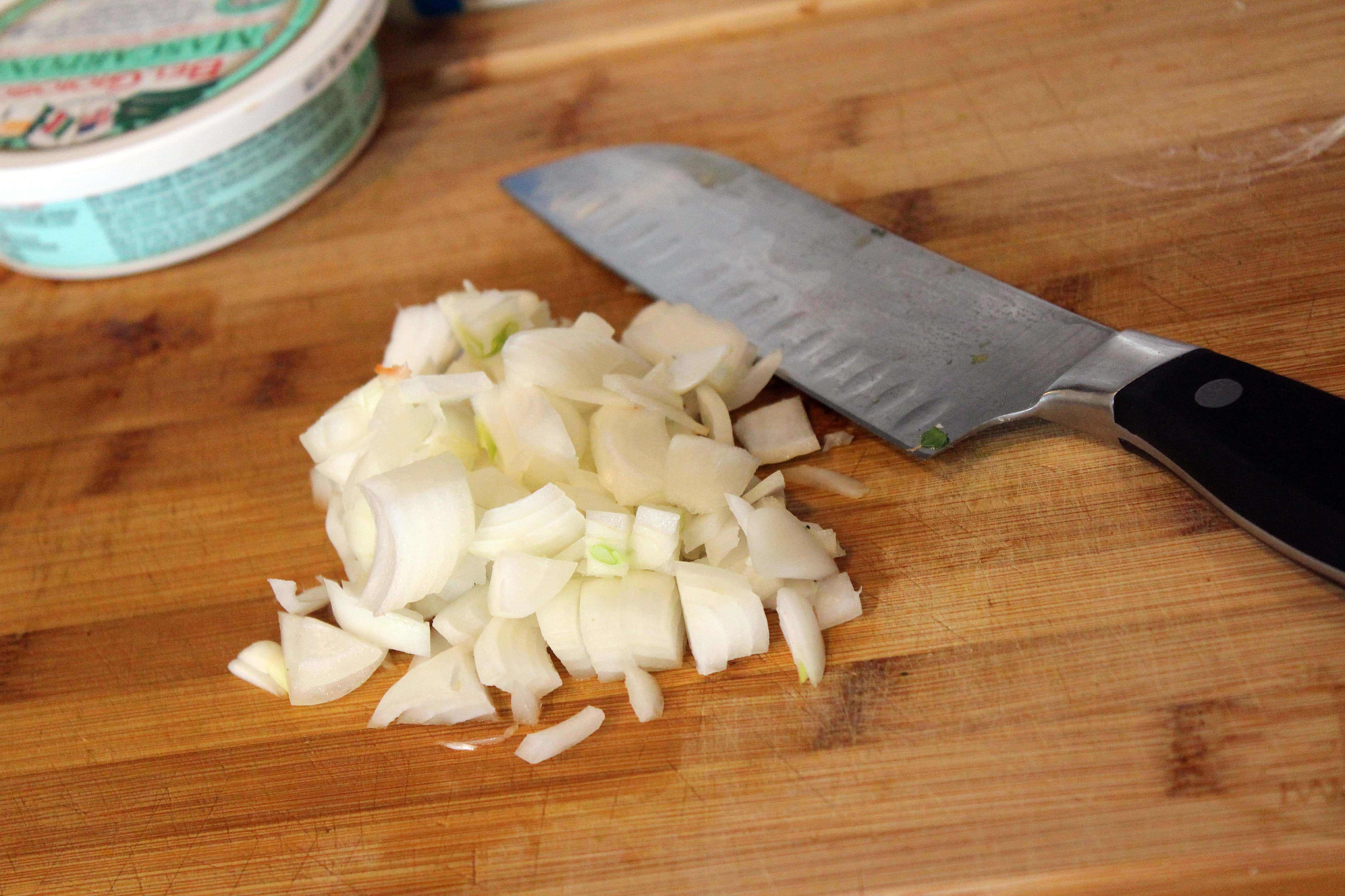 Chop up onion