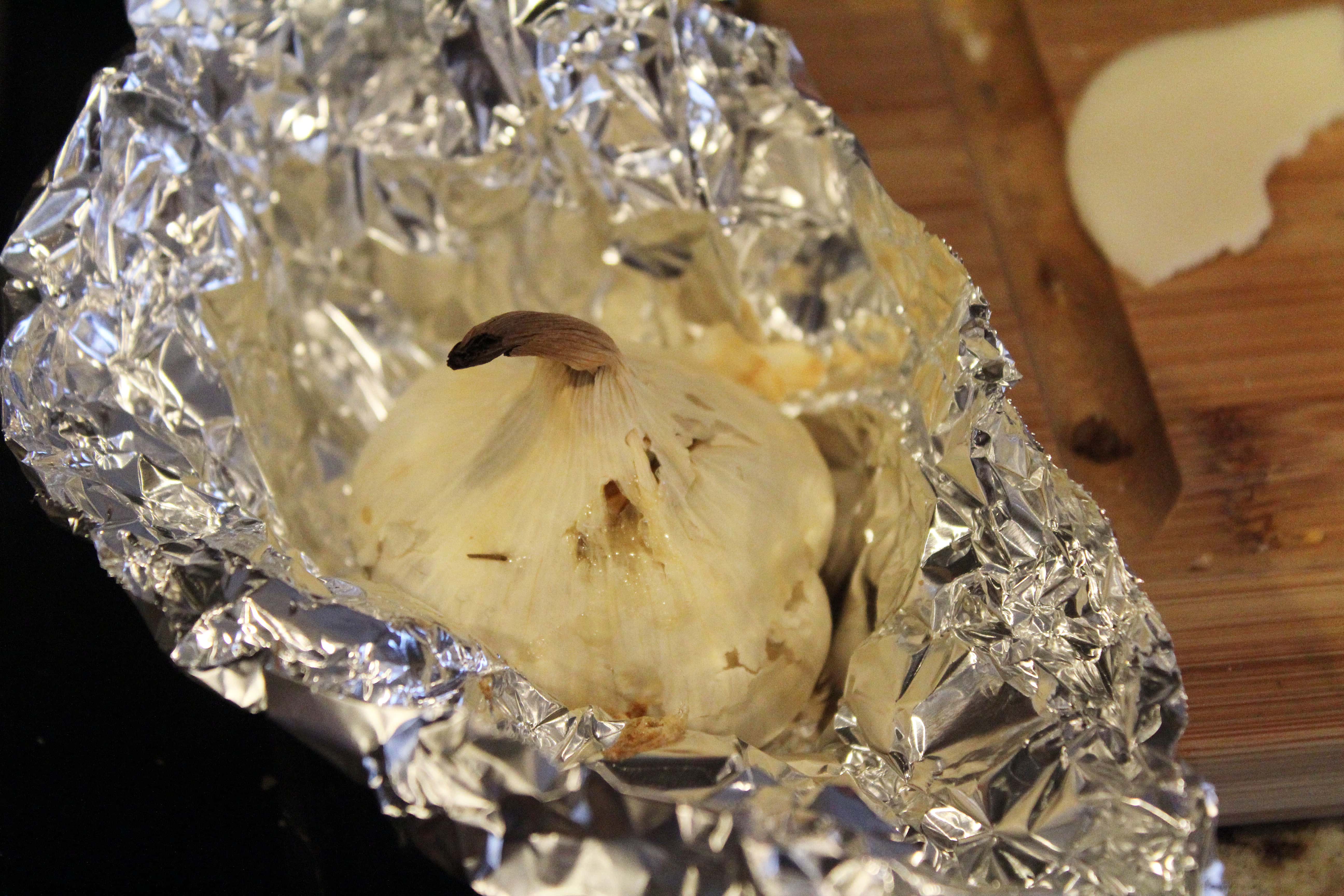 Roast garlic until tender