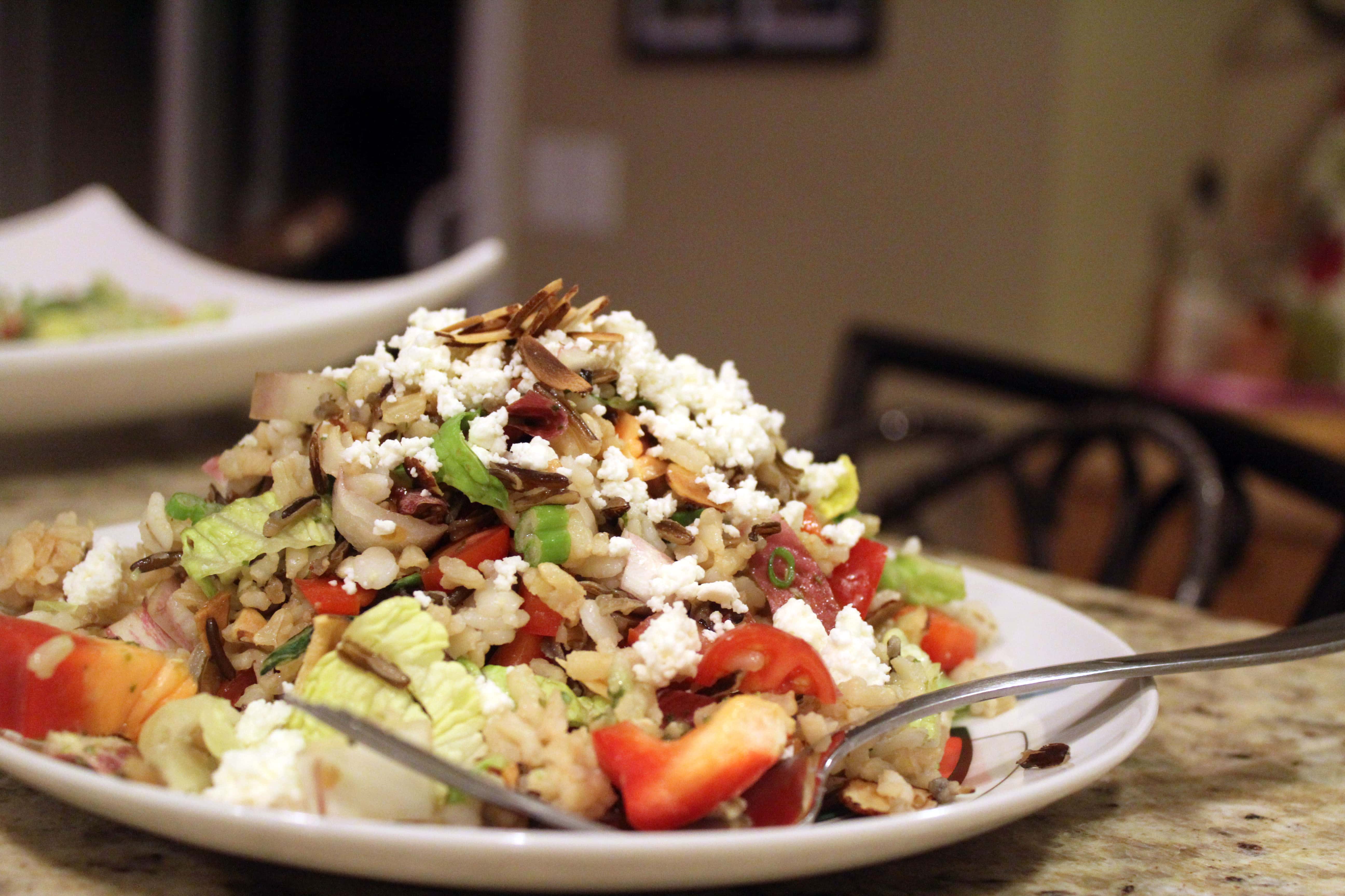 Salad with fork