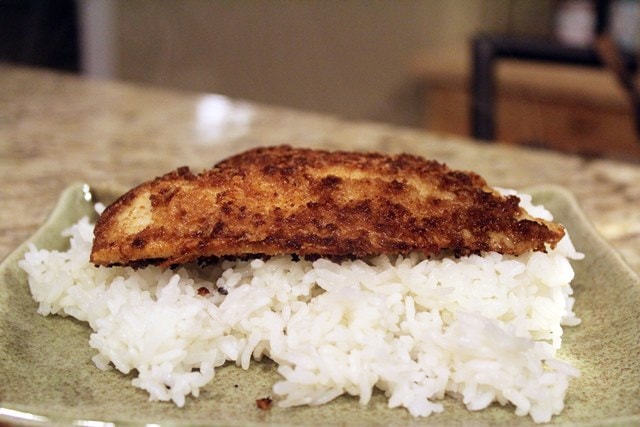Serve fish over rice first