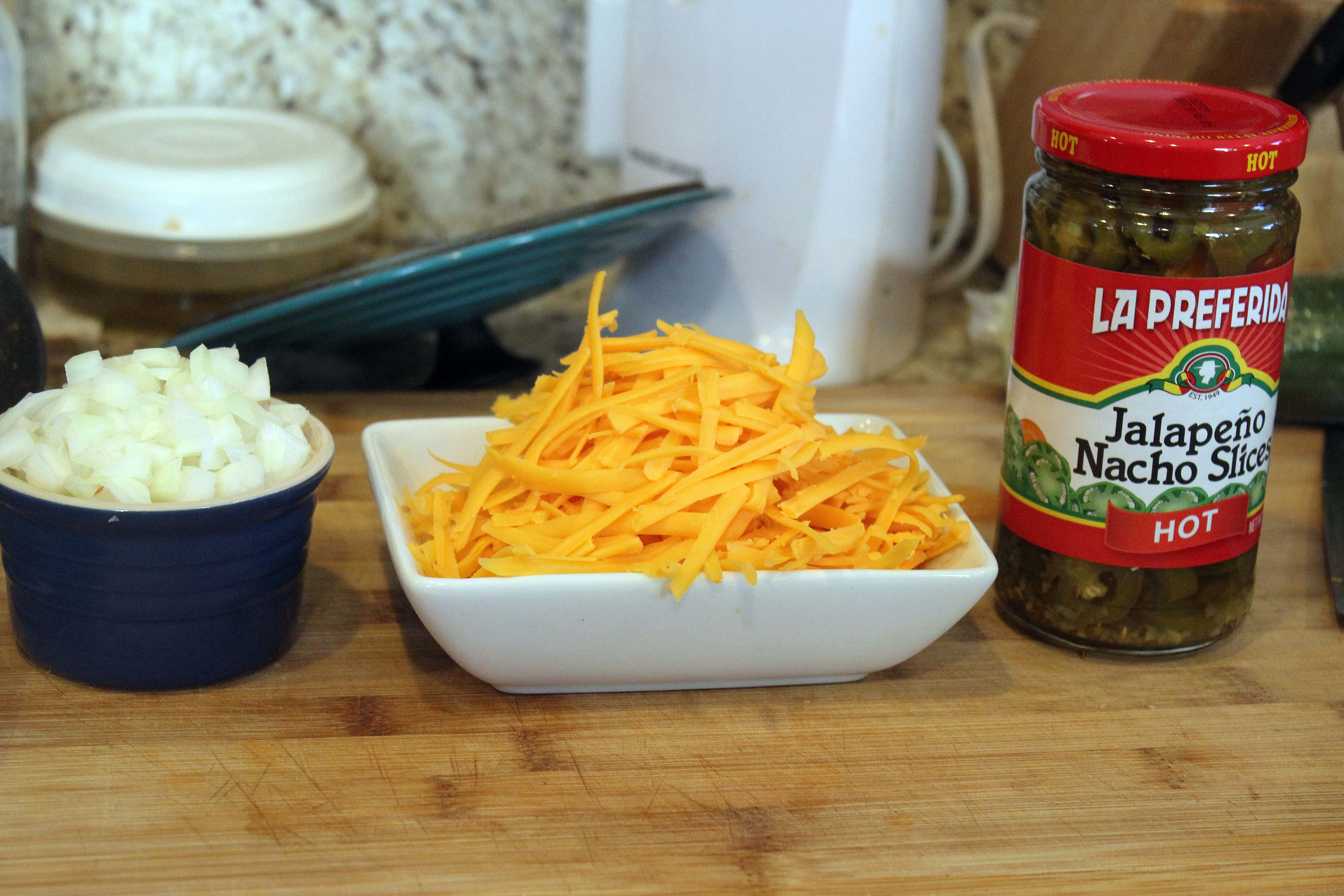 Prep toppings while chili simmers