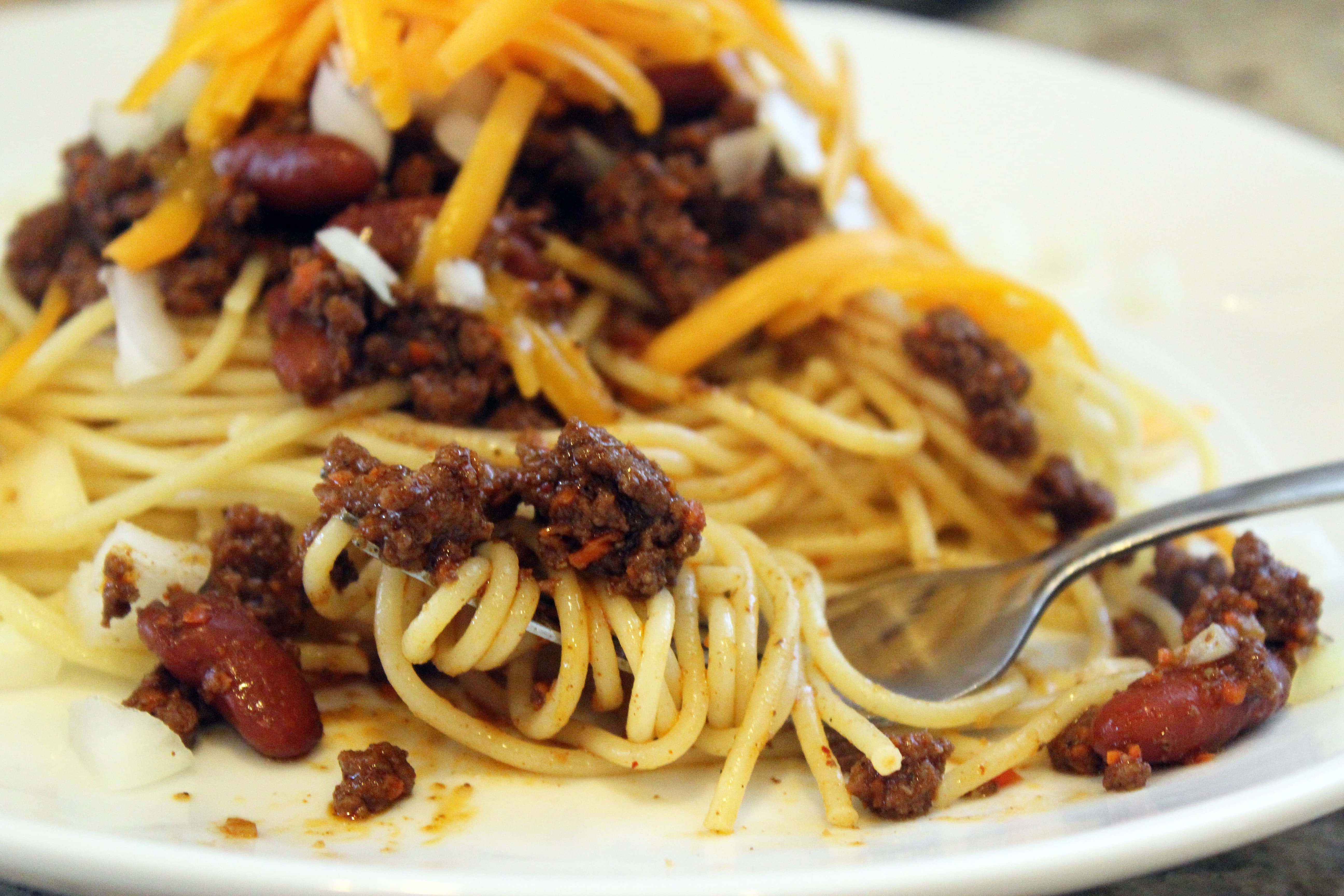 Twirly Spaghetti with Chili