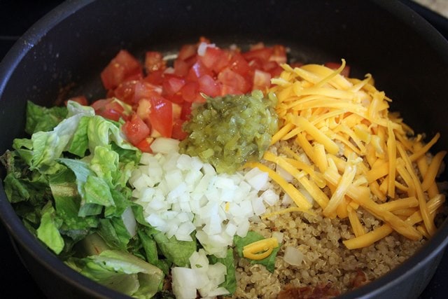 Add ingredients to quinoa