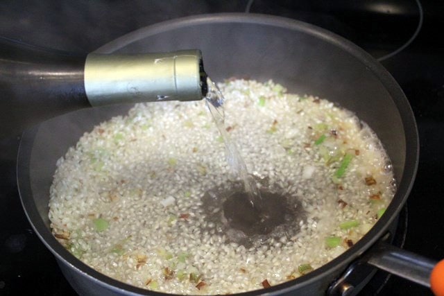 Add wine to rice