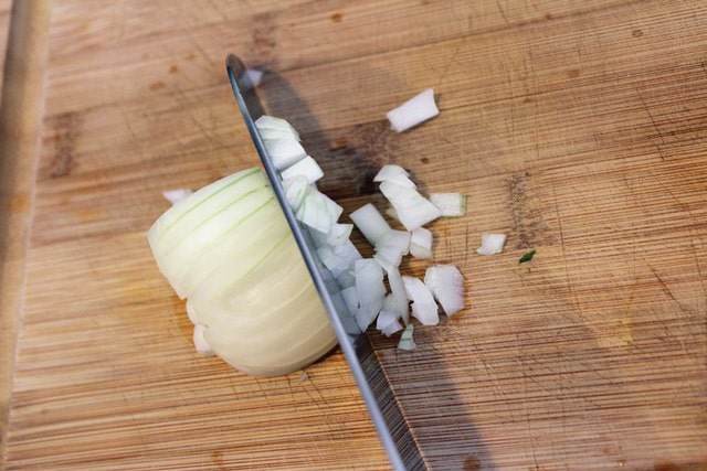 Finely chop onion