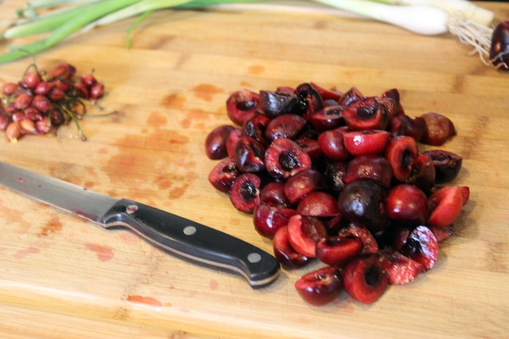 Pitted cherry halves