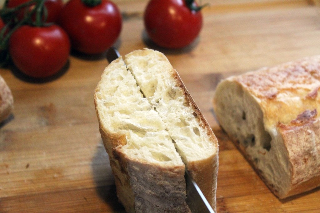 Slice bread horizontally