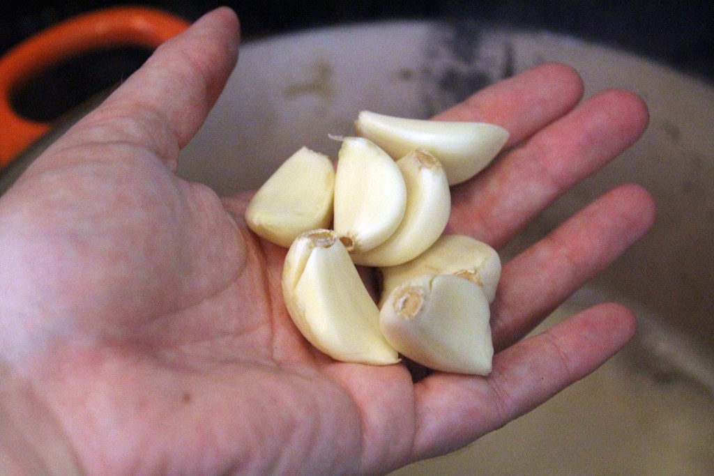 Add garlic cloves