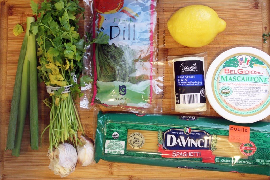 Ingredients for pasta