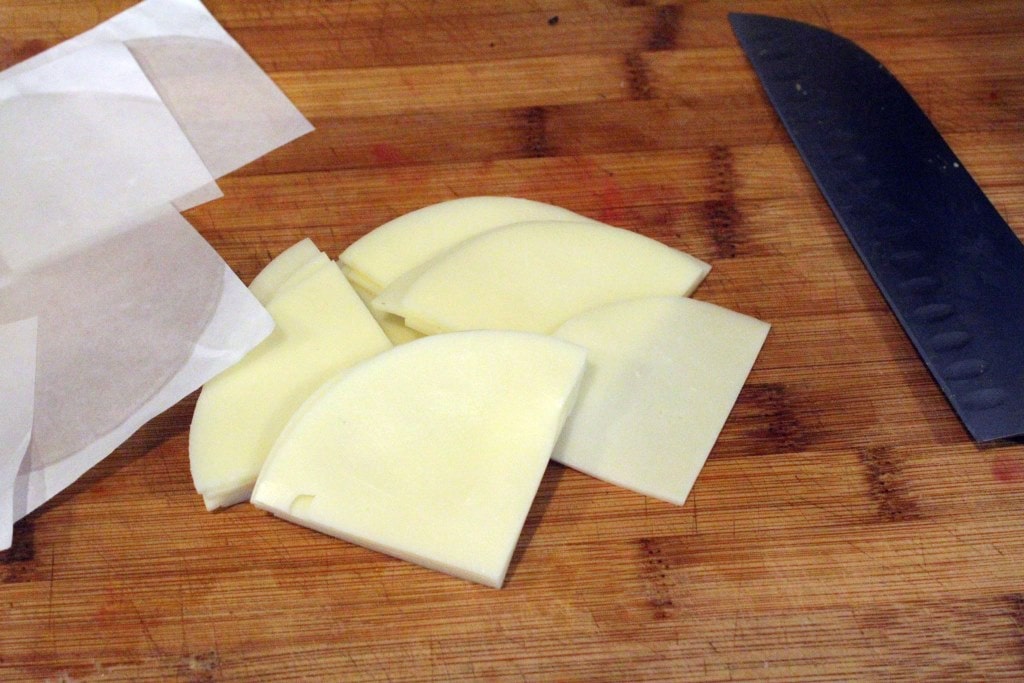 Quarter sliced cheese