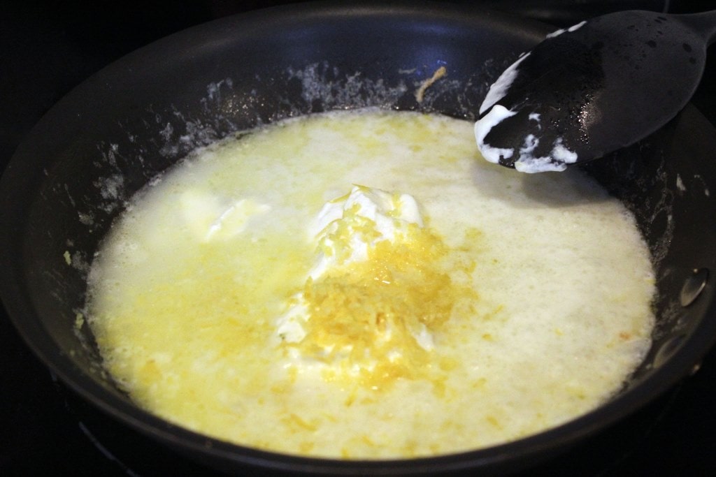Stir lemon zest into pasta last