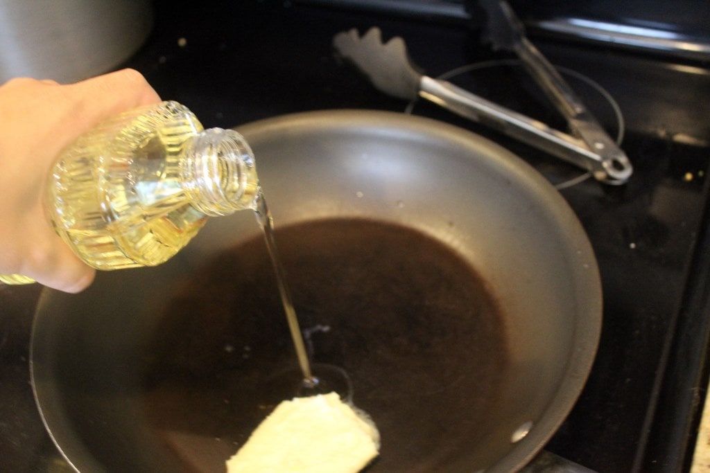 Add oil to butter