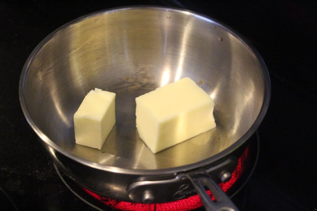 Add butter to small pan