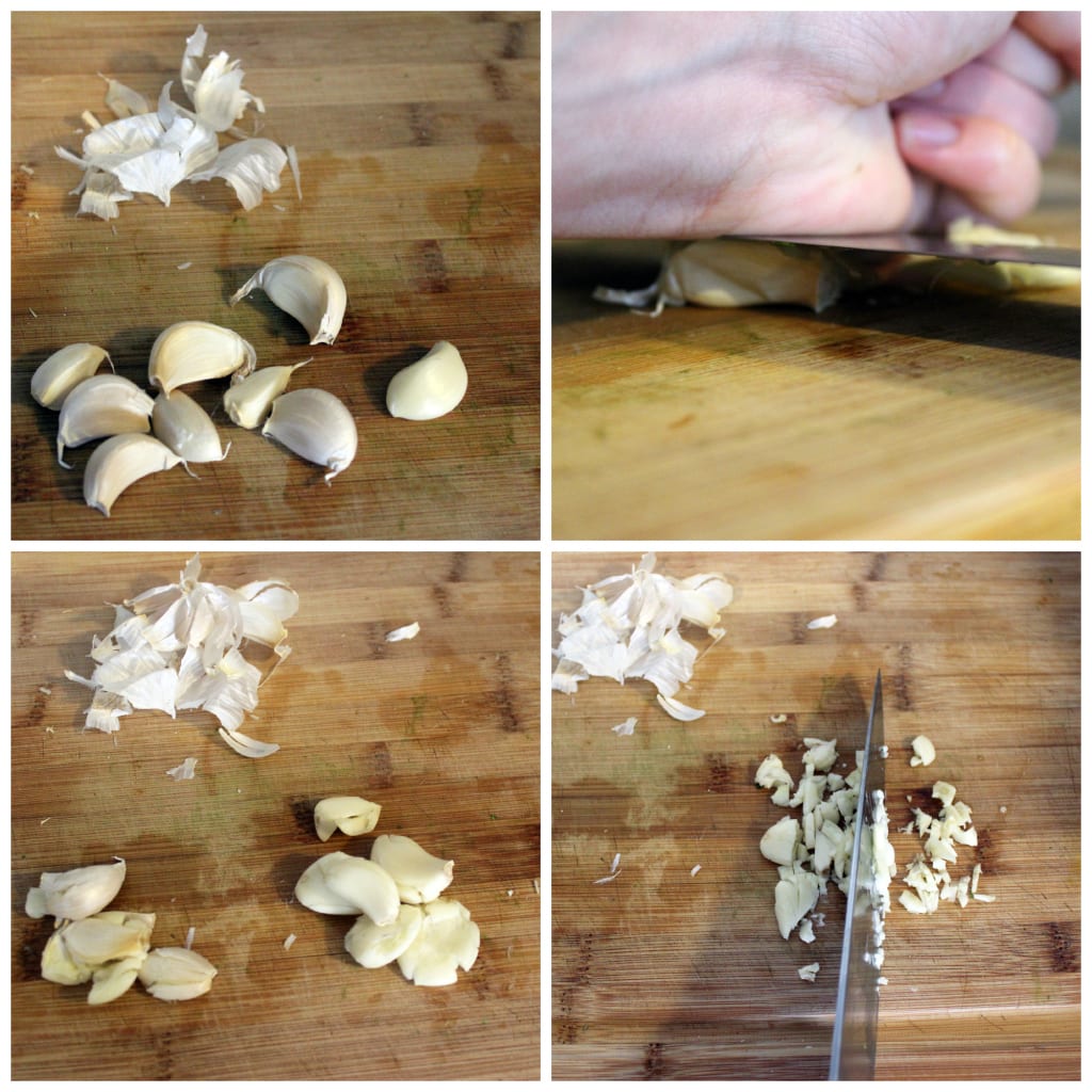 Chopping Garlic