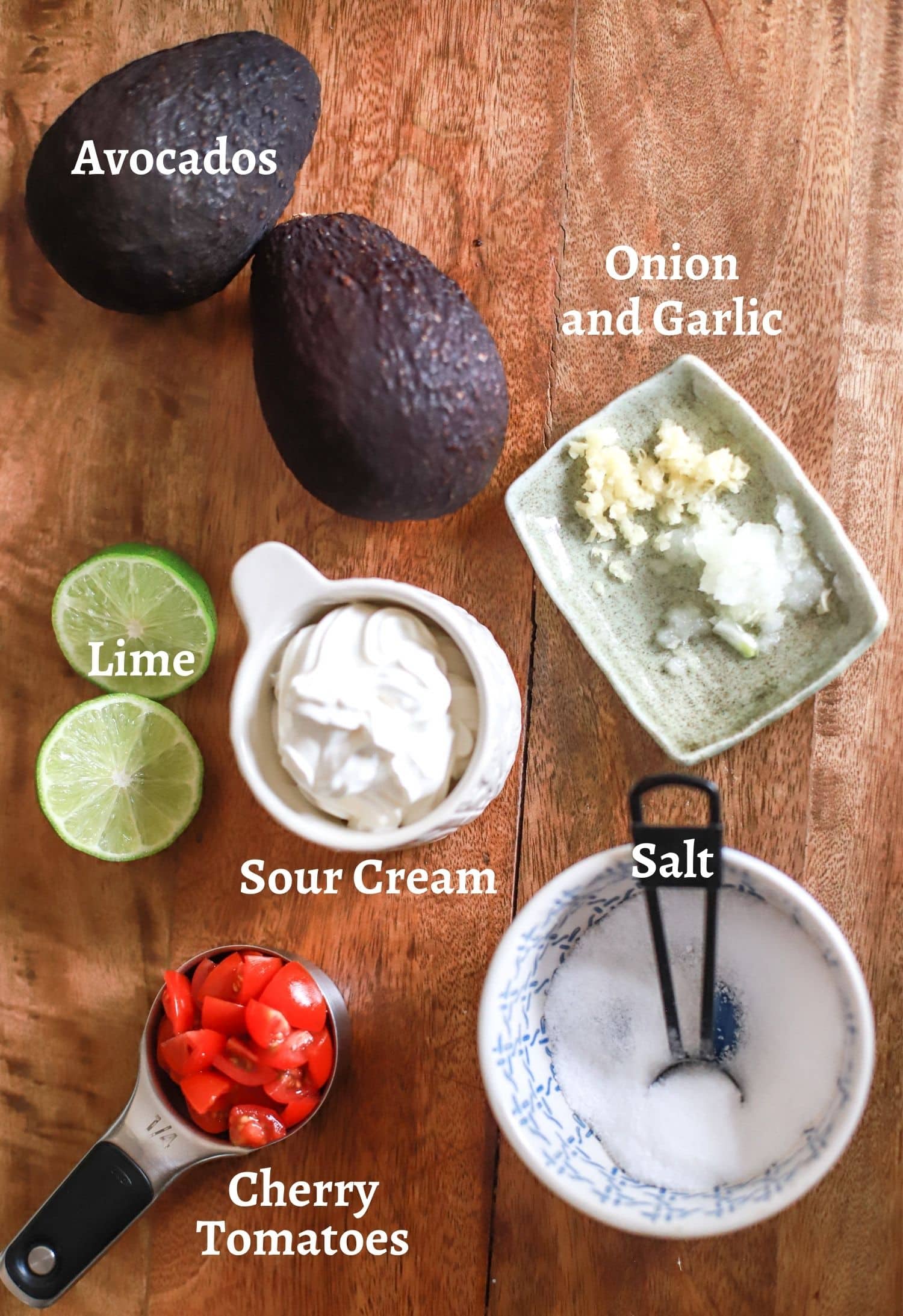 Sour Cream Guacamole Ingredients