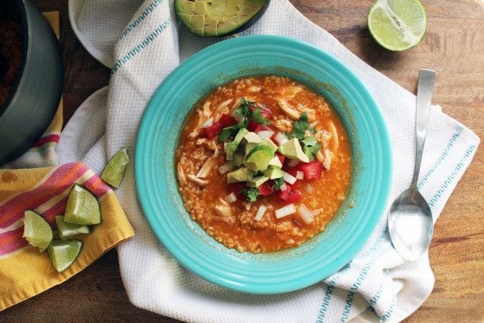 Tlapeno {Lydia's mexican chicken rice soup} - My Therapist Cooks