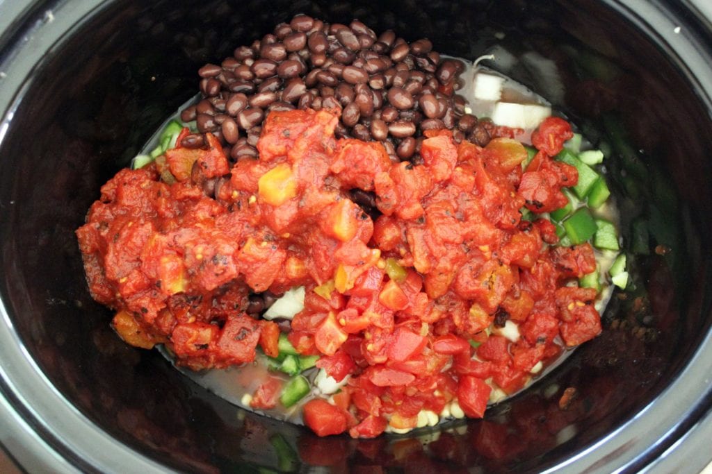 slow cooker beans and tomatoes