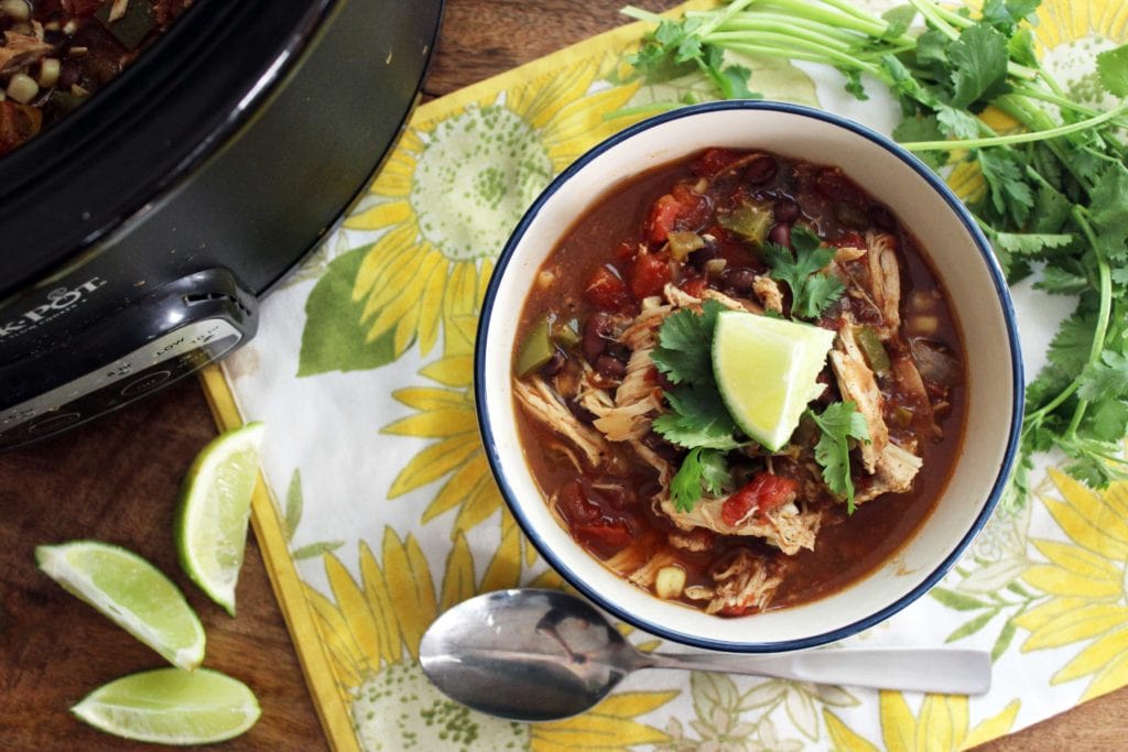 slow cooker chicken taco soup