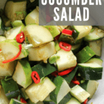 Ginger Lime Cucumber Salad recipe from funnyloveblog.com