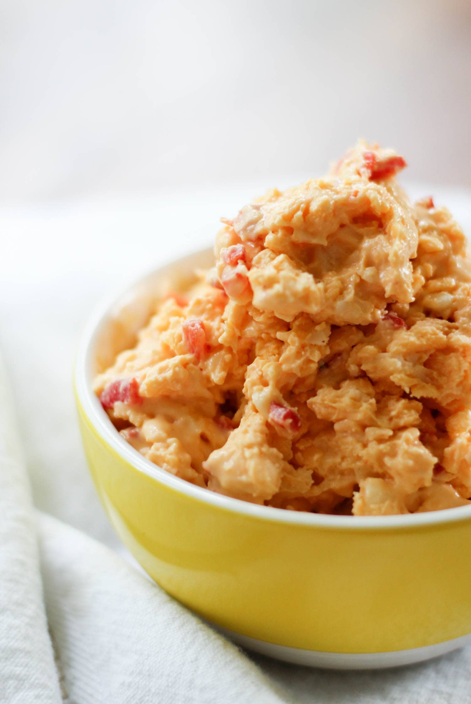 bowl of pimento cheese spread