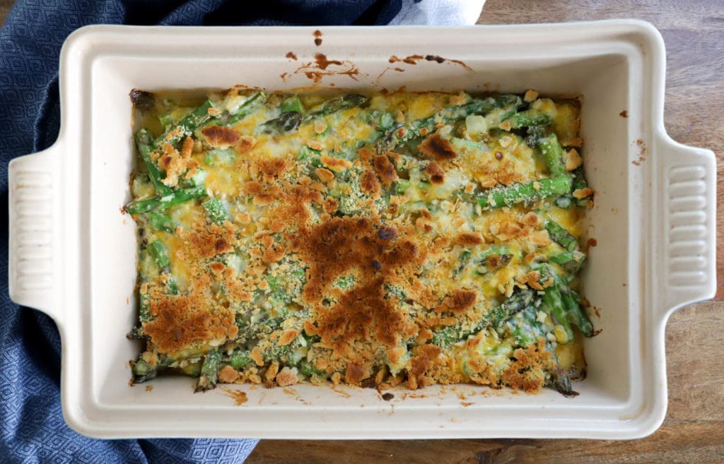 finished asparagus casserole recipe.