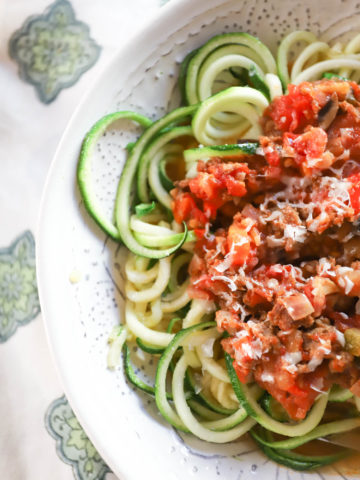 sausage ragout with zoodles recipe