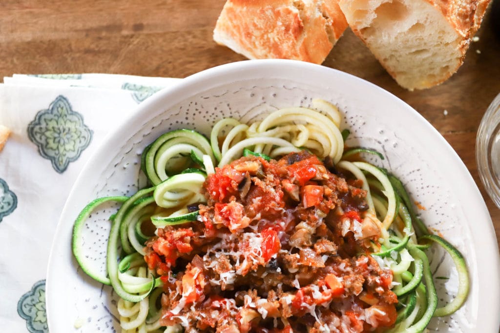 Sausage Ragout with Zoodles | My Therapist Cooks