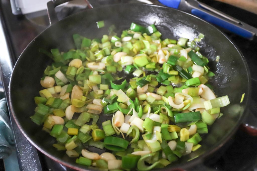 cooking with leeks