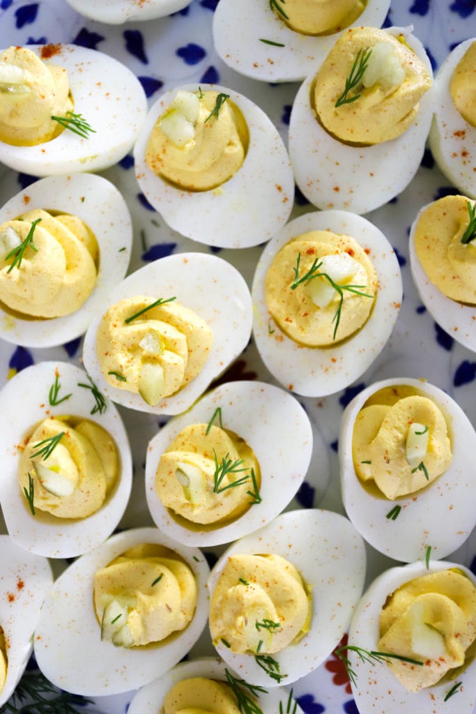 platter of deviled eggs (southern)