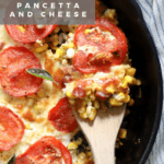 Skillet Corn and Tomatoes with Pancetta recipe from funnyloveblog.com