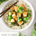 Easy crispy tofu rice bowls