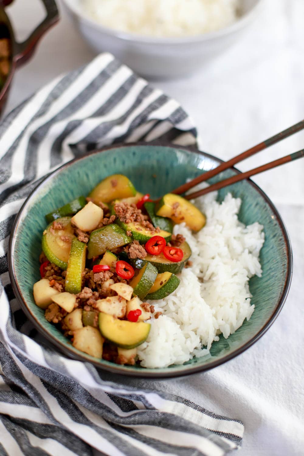 Beef and Zucchini Rice Bowls