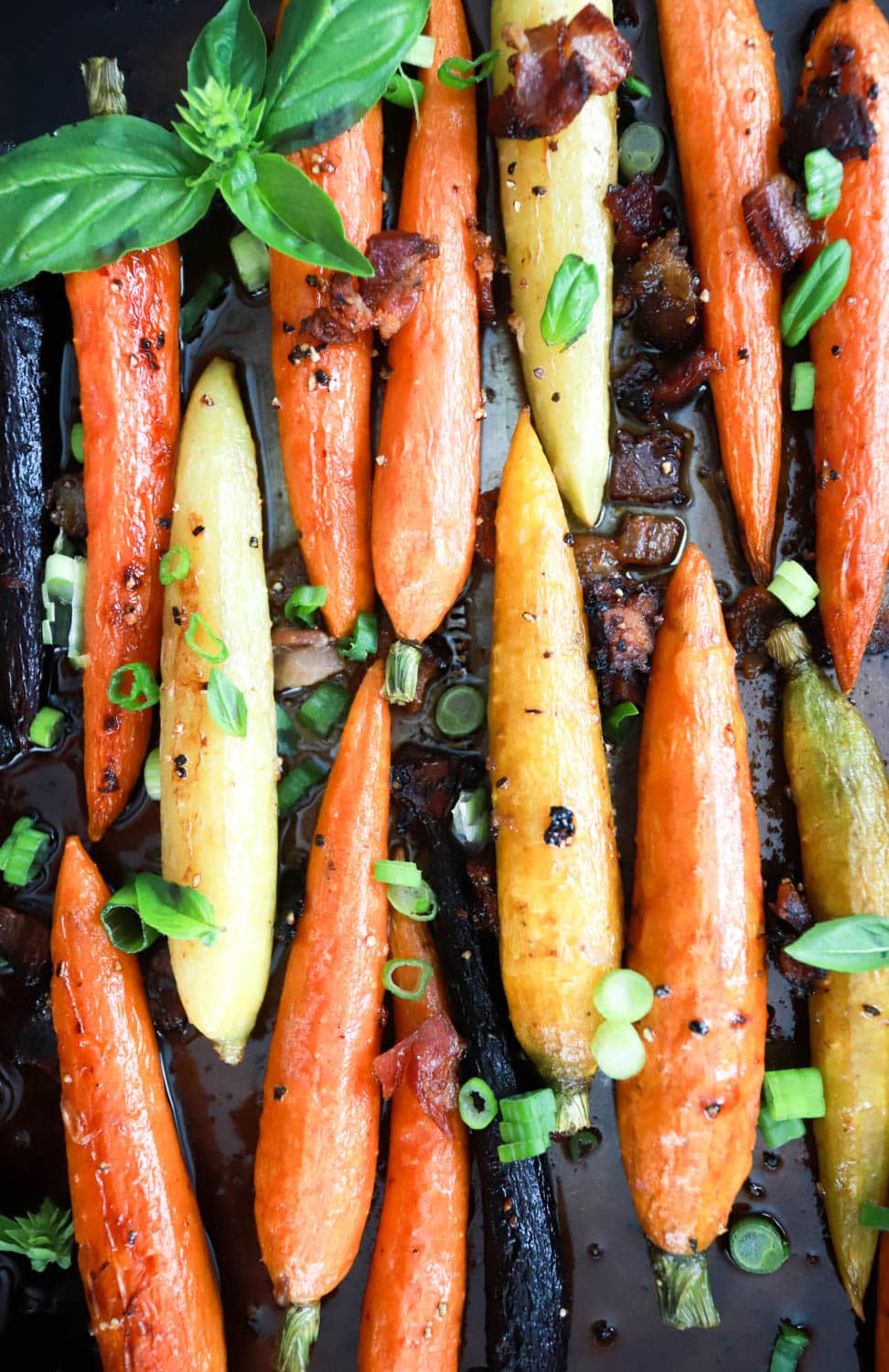 Roasted Carrots with Bacon from funnyloveblog.com