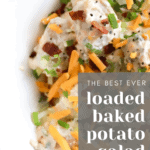 How to make Loaded Baked Potato Salad recipe from funnyloveblog.com