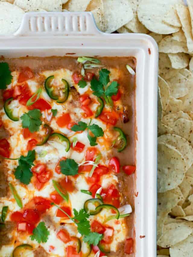 Easy Refried Bean Dip (without cream cheese)