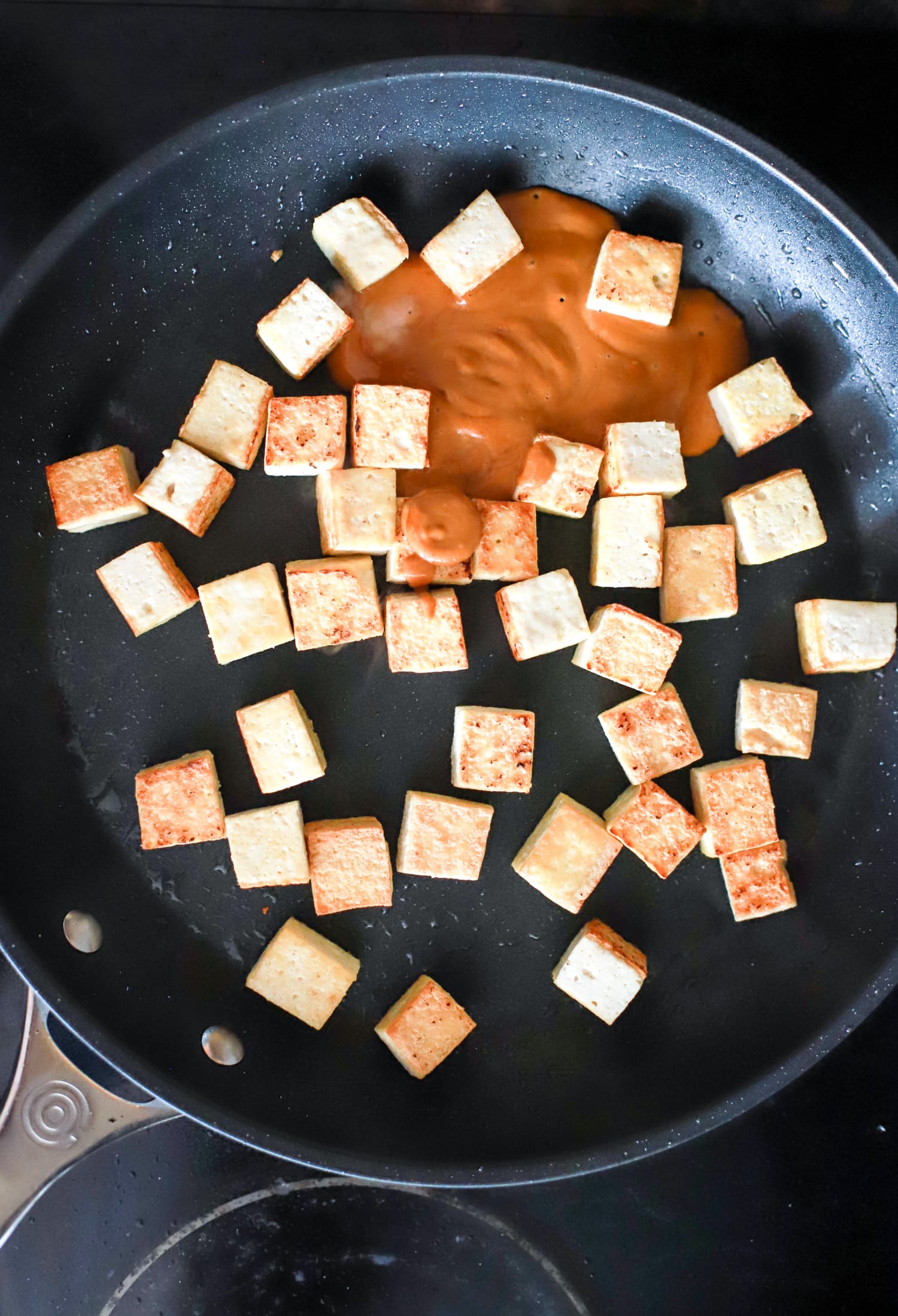 crispy tofu with peanut sauce