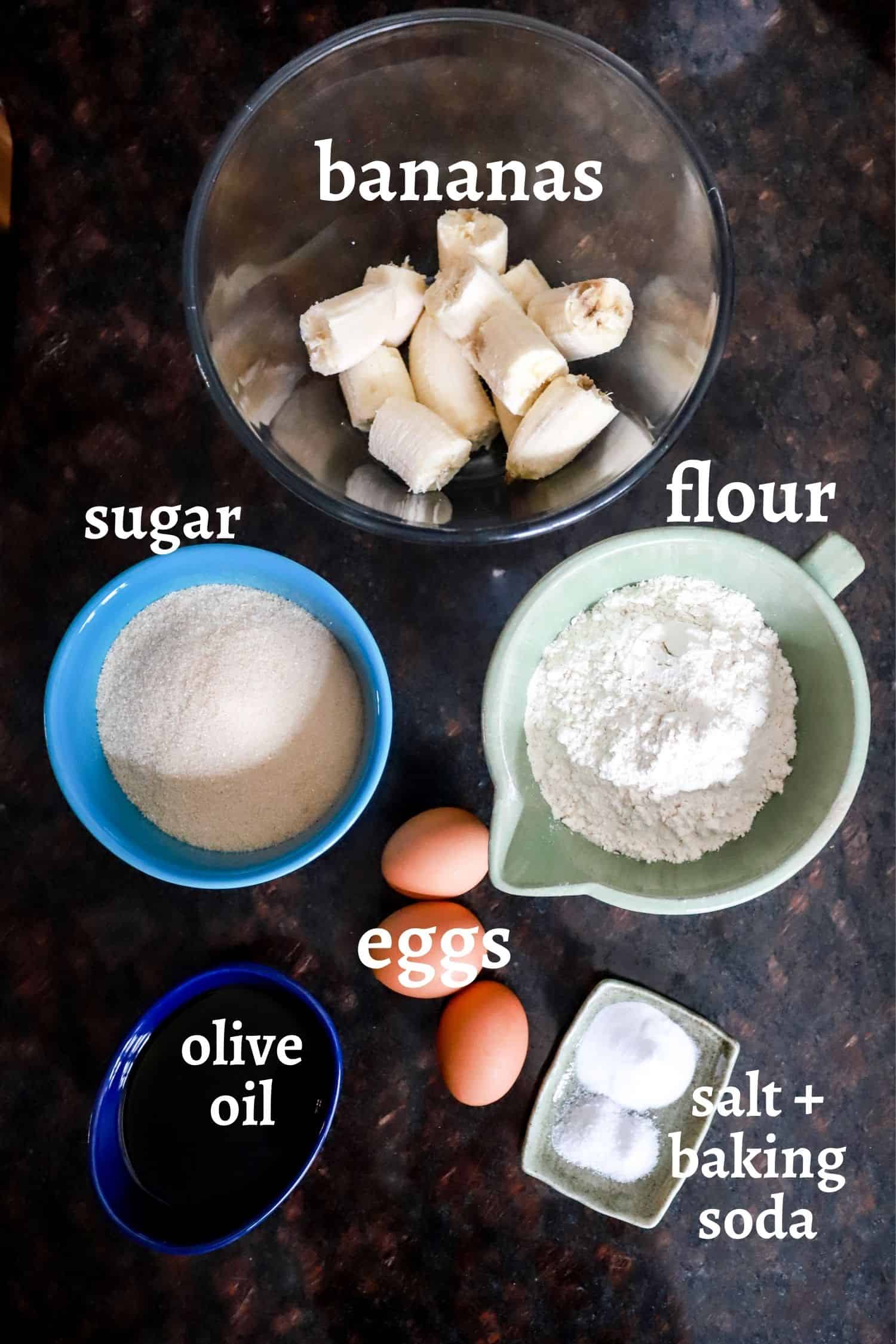 olive oil banana bread ingredients