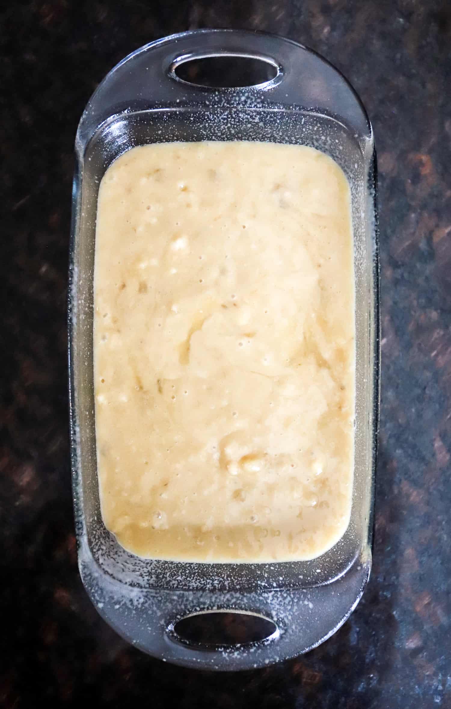 raw banana bread batter